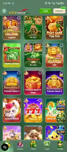 777 Stake game interface